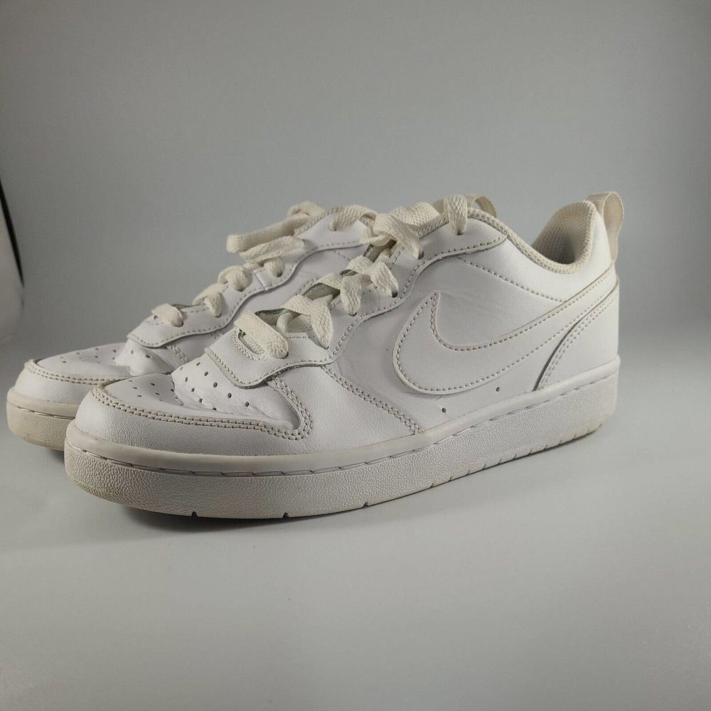 Nike Boys Court Borough Low 2 BQ5448-100 White Running Shoes Sneakers Size 5Y